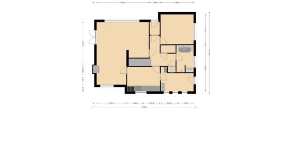 Plattegrond - Ellerweg 3, 8251 RH Dronten - Ellerweg 3 Dronten, plattegrond begane grond.jpg